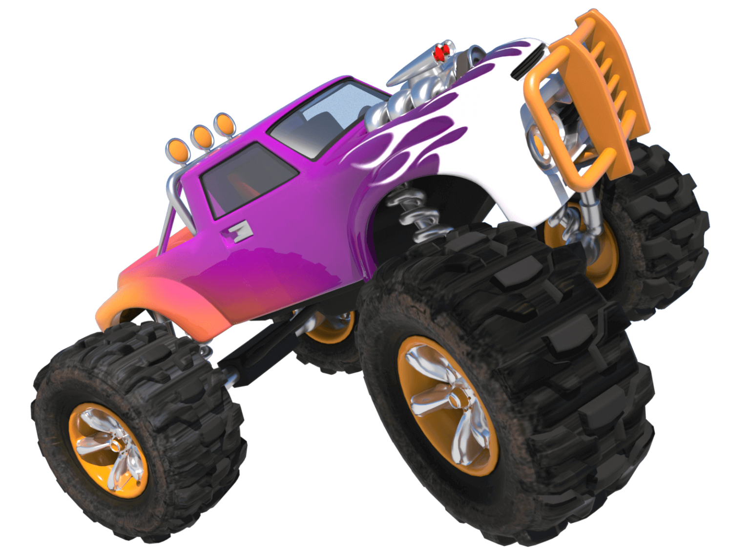 monster truck animation