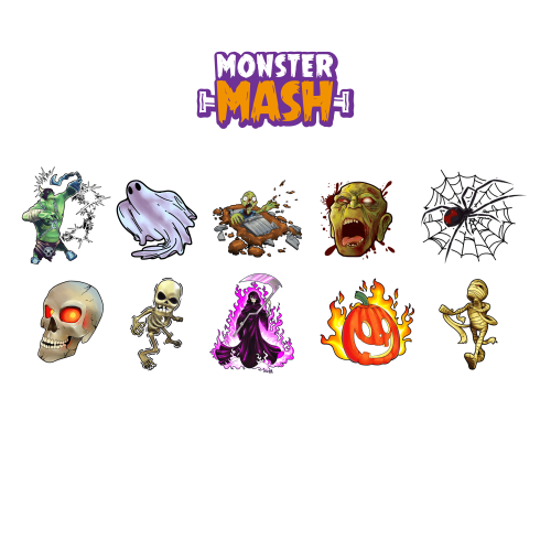 Temporary TATTOOS Monster Mash