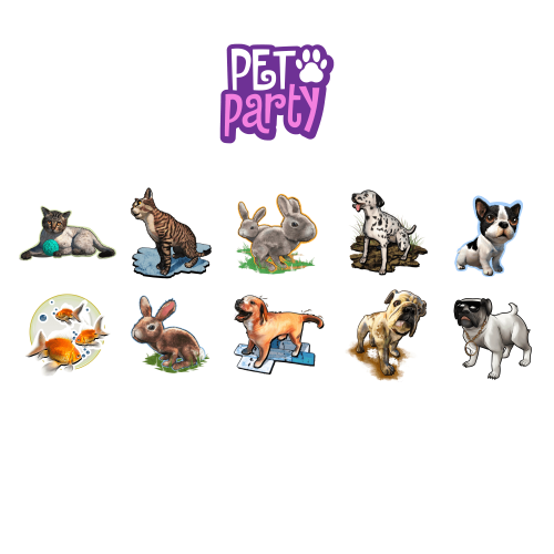 holotoyz-stickers-3d-chien, chat, lapin, poisson