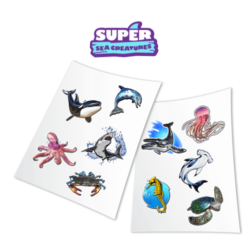 Temporary TATTOOS Super Sea Creatures