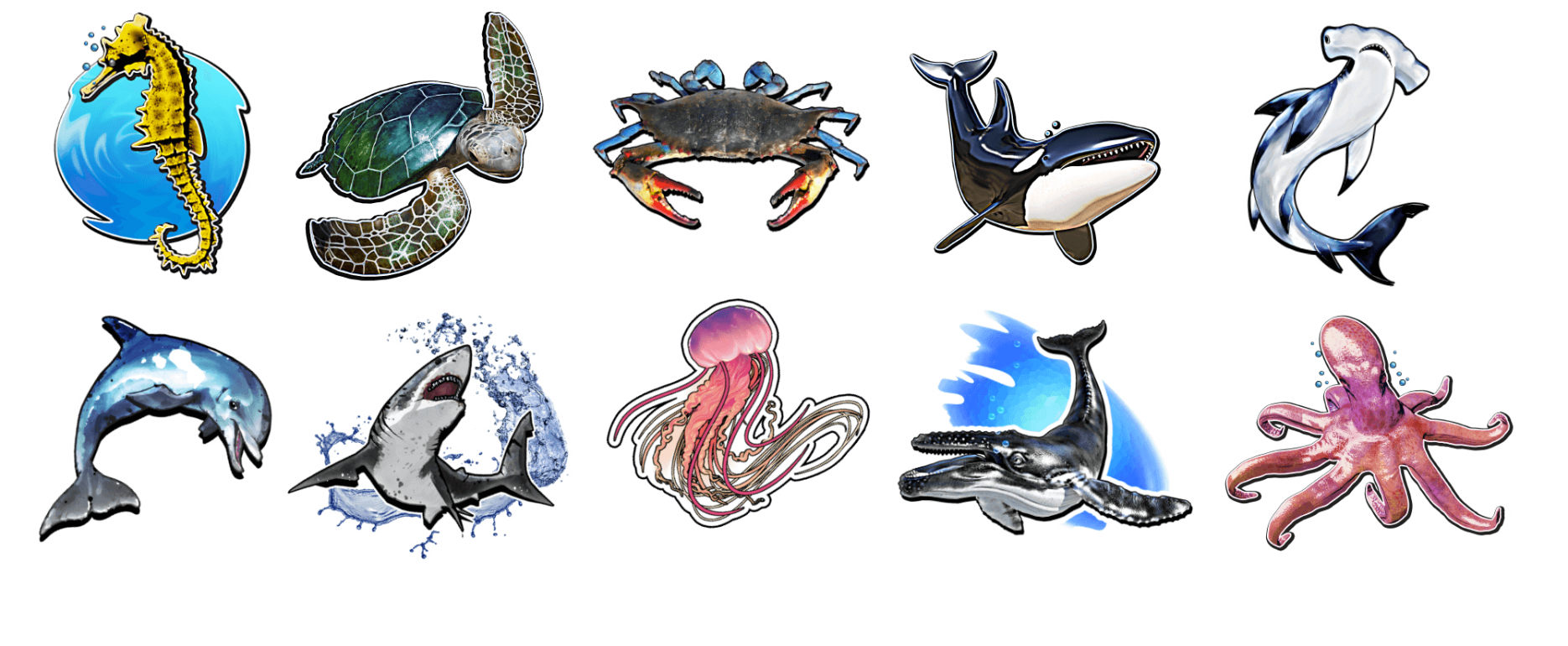 Holotoyz sticker super Sea Creatures